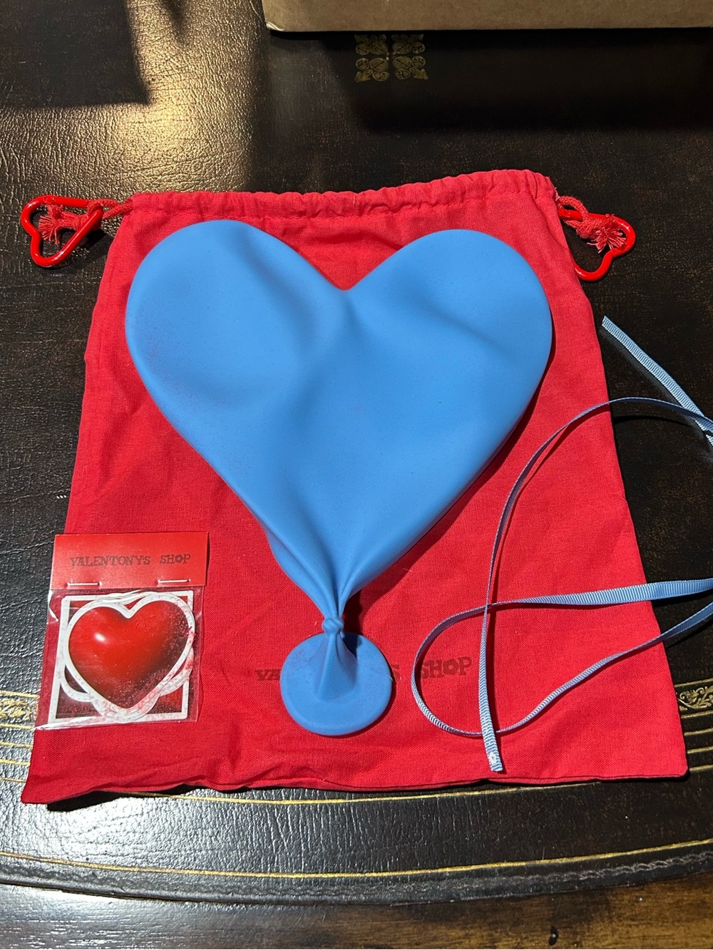 CJ Hendry Deflated Heart Balloon Sculpture in blue